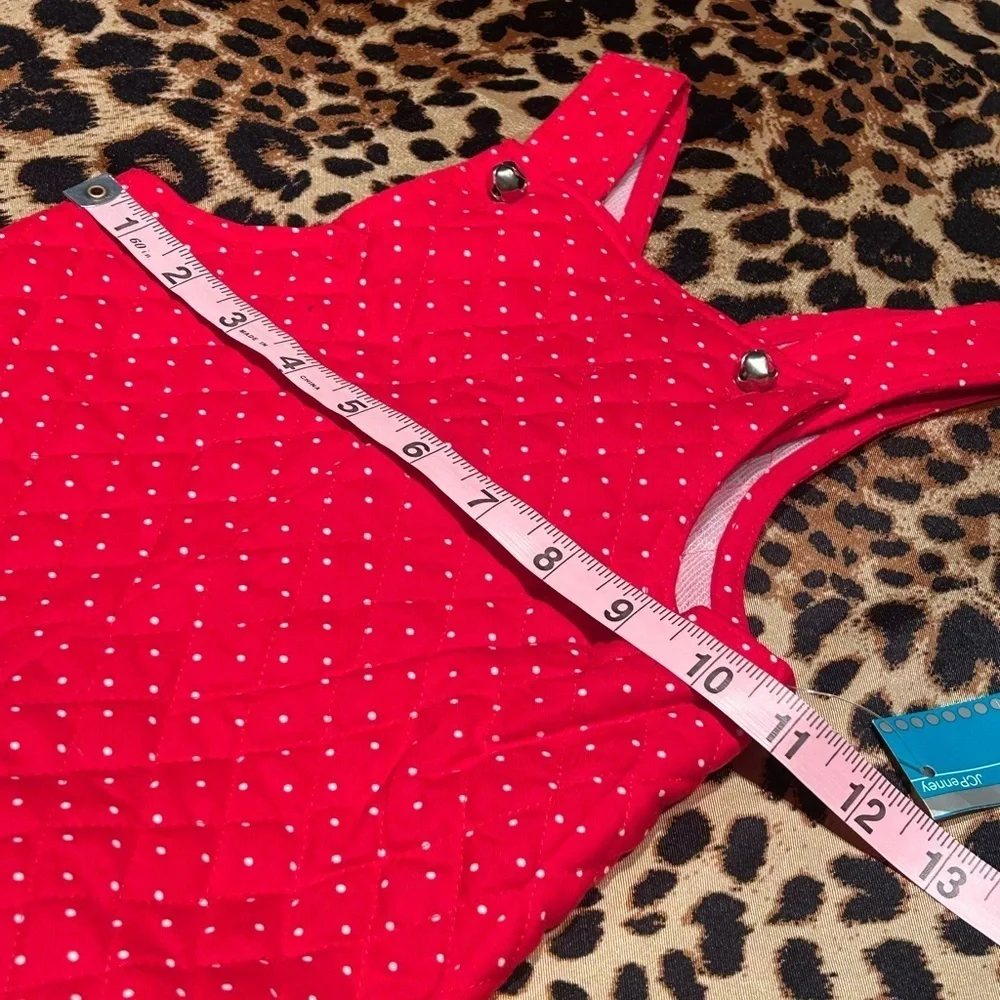 Vintage Deadstock Red Sails Holiday Reindeer Quilted Overalls
